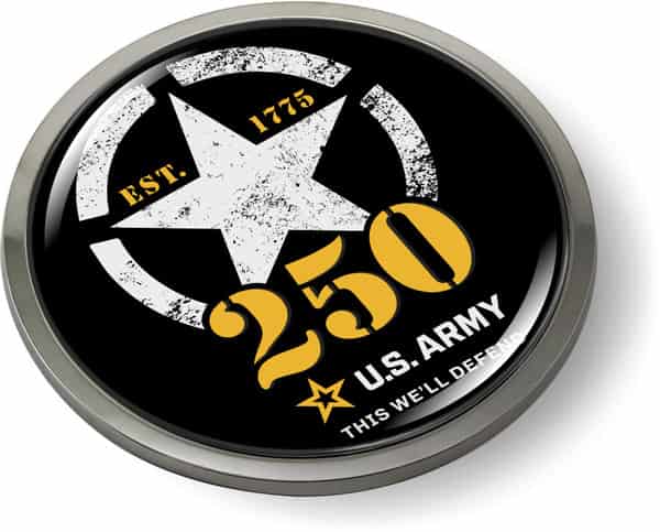 U.S. Army Birthdays 250th Anniversary Emblem